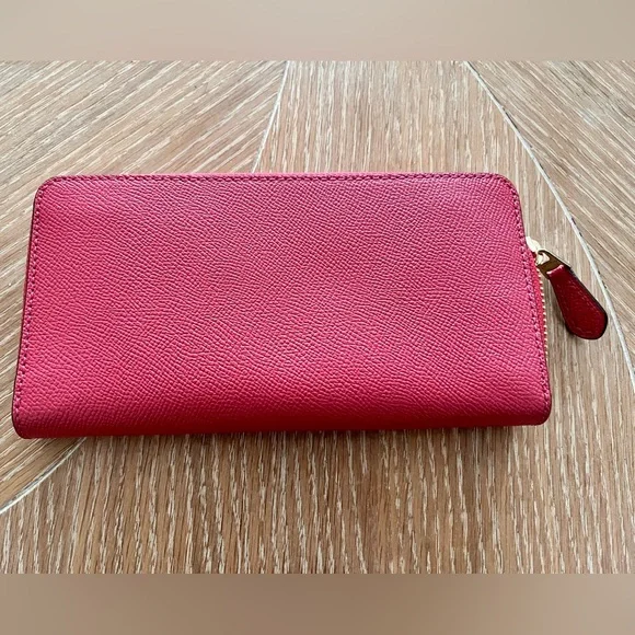Coach Pink Women's Leather Zipper Wallet NWT - Picture 7 of 7